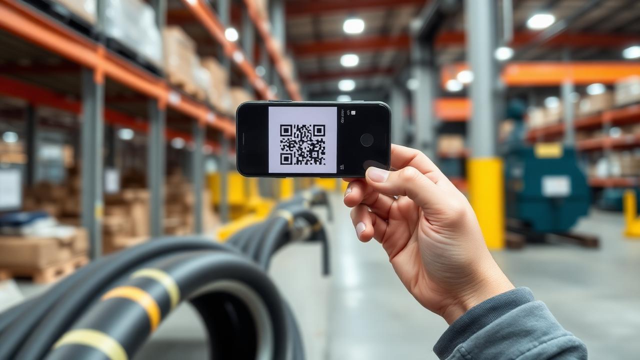 HTS ScanApp in gebruik in een industrieel magazijn
