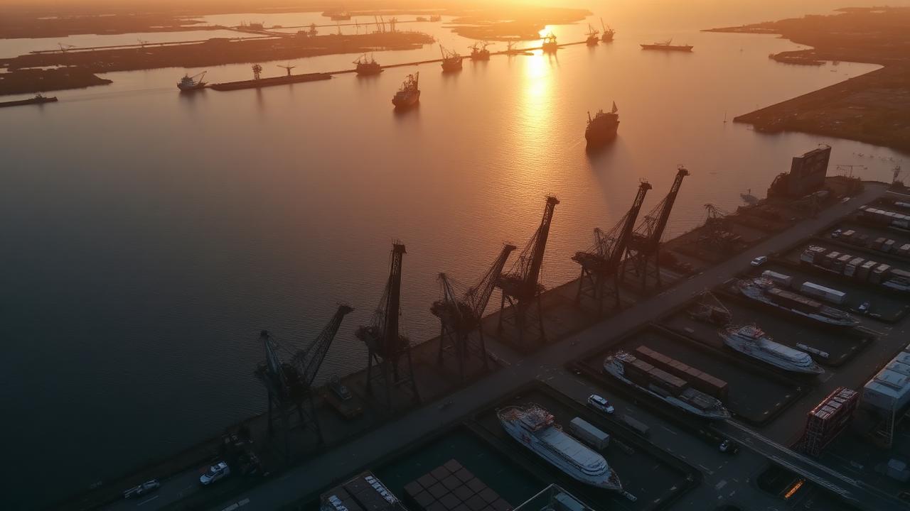 Rotterdam havengebied industriële sector